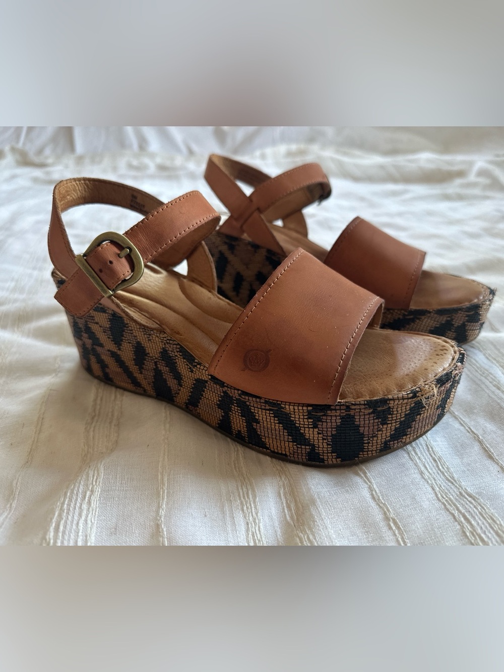 BORN Dorrah Leather Platform Wedge Sandal | Women’s 9 - Picture 2 of 9